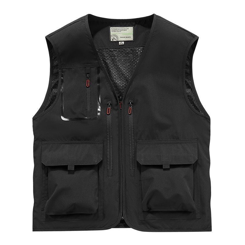 Vest Custom Printed Logo Outdoor Advertising Event Promotion Multi-Pocket Casual Sports Work Clothes Printing - Image 1